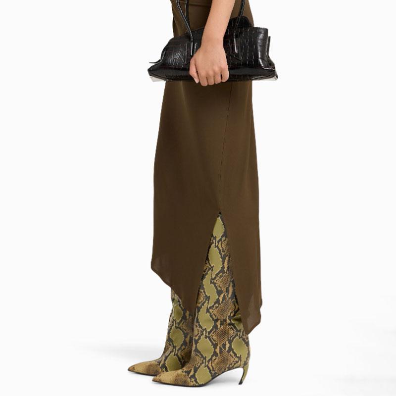 Fashion 8 cm Heel Boots Sharp Pointed Straight Tube Beautiful Alien Heels Knee High Trouser Boots Fashion Sexy Women Shoes Women Boots