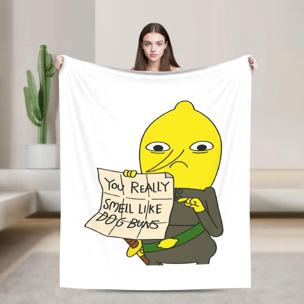 Lemongrab Unakzeptabel Flanelldecke Frühling Warm Weich Überwurfdecke für Kinder Erwachsene Heimdekoration Grafische Tagesdecke Sofabettbezug