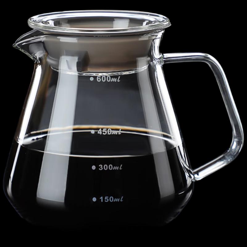 Deou Starlight Square Handle Heat-Resistant Glass Pour-Over Coffee Pot