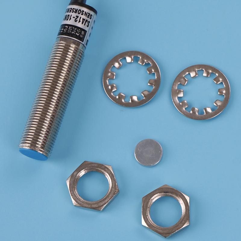 1Pc Tachometer 4 Digital Red Led Tach Rpm Speed Meter With Hall Switch Sensor