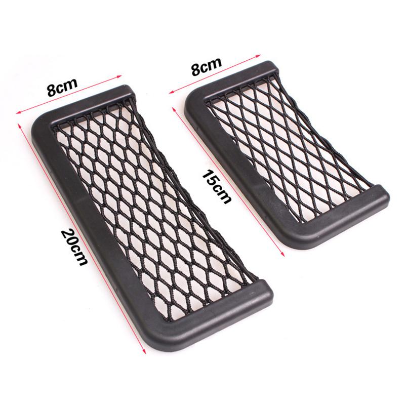 Adhesive Car Storage Bag Nets Auto Seat Organizer Door Side Net Pocket Phone Holder 15-20cm Resilient Car Styling Storage Nets