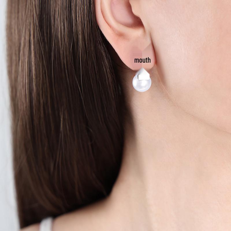 Exquisite Summer Faux Pearl Acrylic Earrings for Women - Retro Titanium Steel, Colorfast Luxury Ear Ornaments