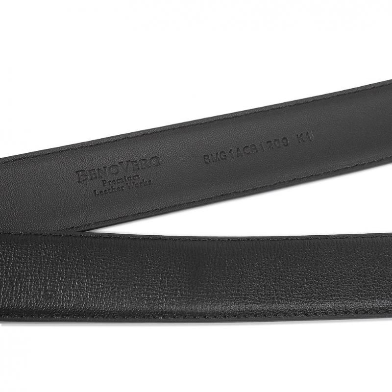 Benovero Derby Embossed Rhodium Satin Belt Bmg1acb1209k1