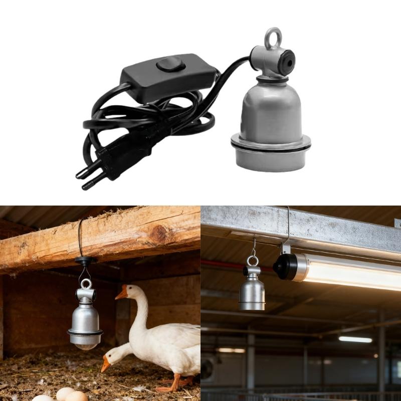 Universal E27 Lamp Holder Supporting LED Incandescents Energys Saving Bulbs with Convenient Switches