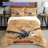3pcs Duvet Cover Set (1*Duvet Cover + 2*Pillowcase, Without Core), How to Train Your Dragon Print Bedding Set, Bedroom Decor, All‑Season, Birthday Gif