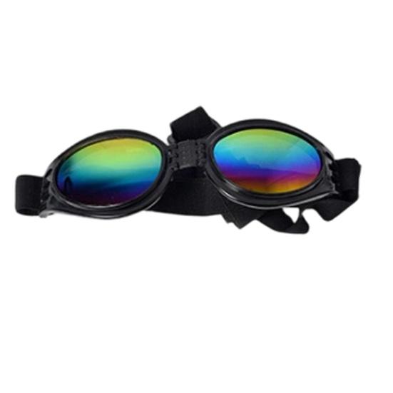 Foldable Pet Sunglasses Dog Sunglasses with Adjustable Strap UV Protection Pet Glasses Windproof чёрный