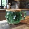 Mineralkristall-Kaffeetasse 2025 Neue mehrfarbige elegante Kristall-Weihnachtstassen Geschenk für Zuhause und Büro Küchenzubehör