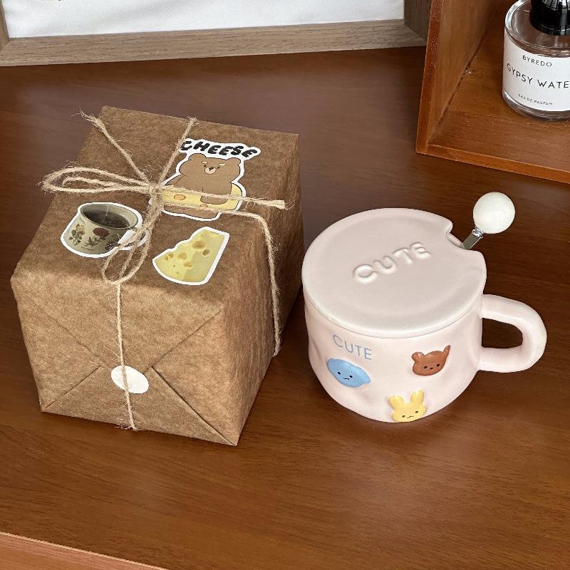 Hochwertige Cartoon-Tasse für beste Freundin Geburtstagsgeschenk für Mädchen Praktische Keramiktasse Frau Geschenk Souvenir