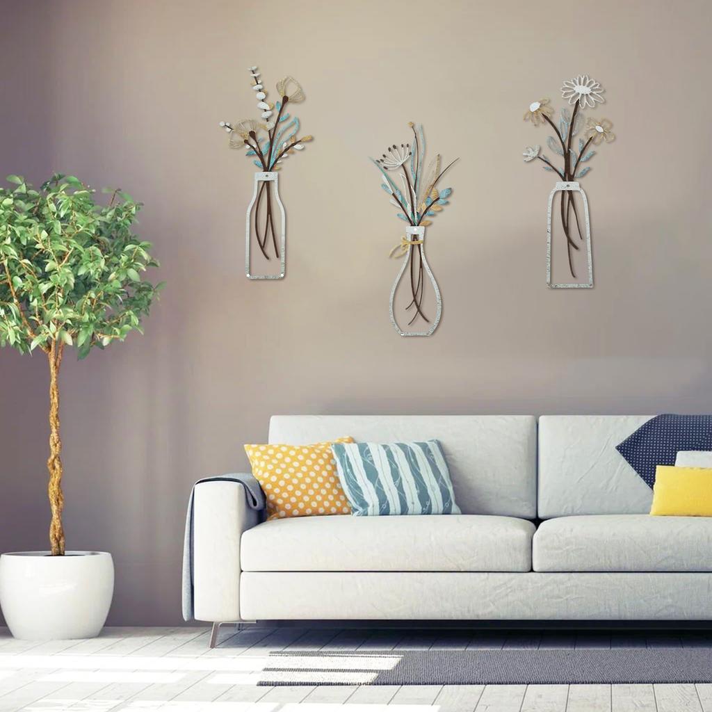 Nordyckie Liście Roślin Żelazne Wiszące Dekoracje Kwiatowa Ściana Wisiorek Ręcznie Robione Metalowe Kwiatowe Sztuki Wiszące na Ścianie Pokój Domowy Wystrój