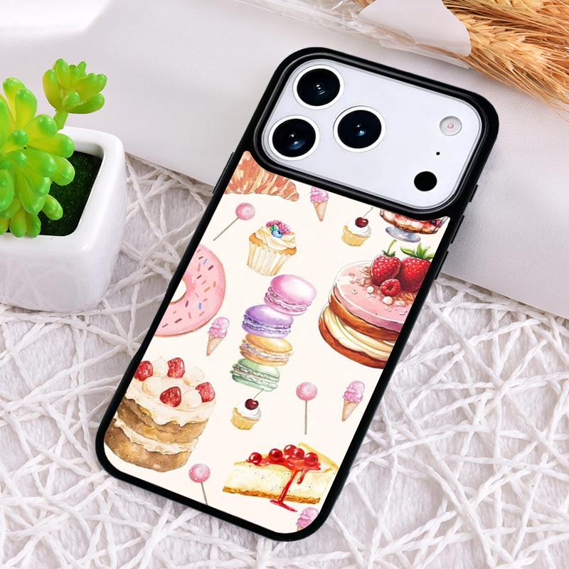 Cake Art Fancy Desert Phone Case for iPhone 17 Air 16 15 11 12 14 13 Pro Max Shockproof Cover
