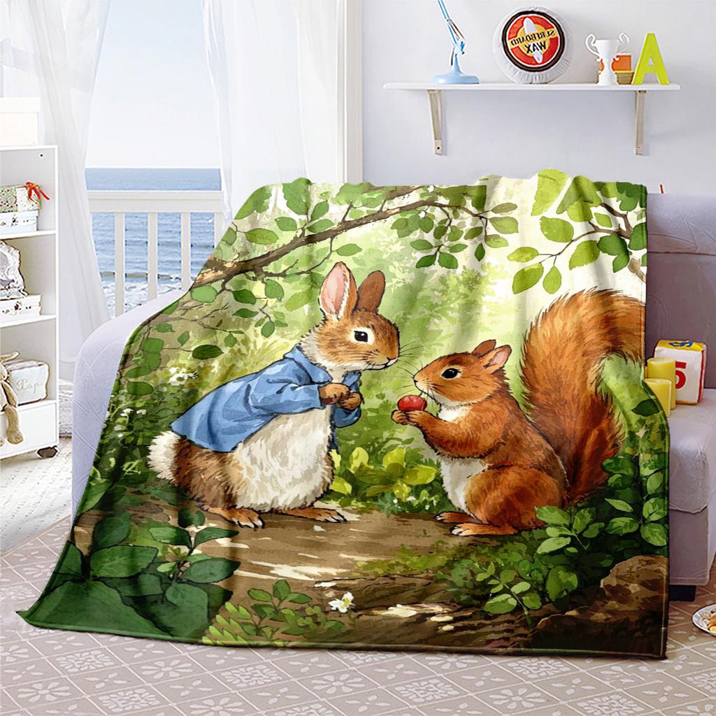 1PC Rabbit Carrots Blanket Soft Comfortable All Seasons Suitable Sofa Office Travel Home Perfect Gift