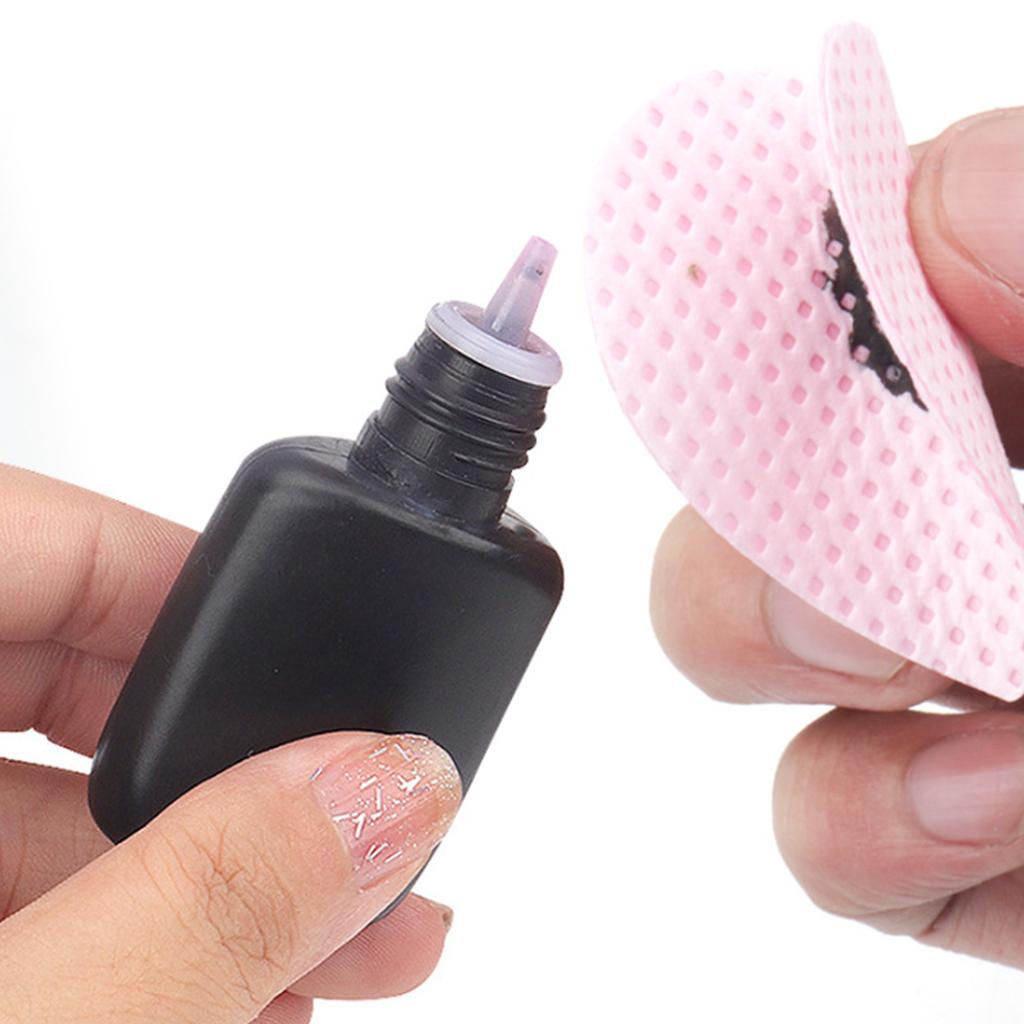 Eyelash Extension Glue Wipes Eyelash Glue Cleaner Non Woven Fabric Glue Wipes for Lash-Extension Glue Nail Polish Bottle