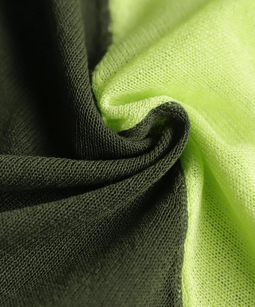 Antiqua Raglan Sheer Knit Long Regular 02 Women's Top, Sleeve, PN-00549 (S-L), Khaki/Lime