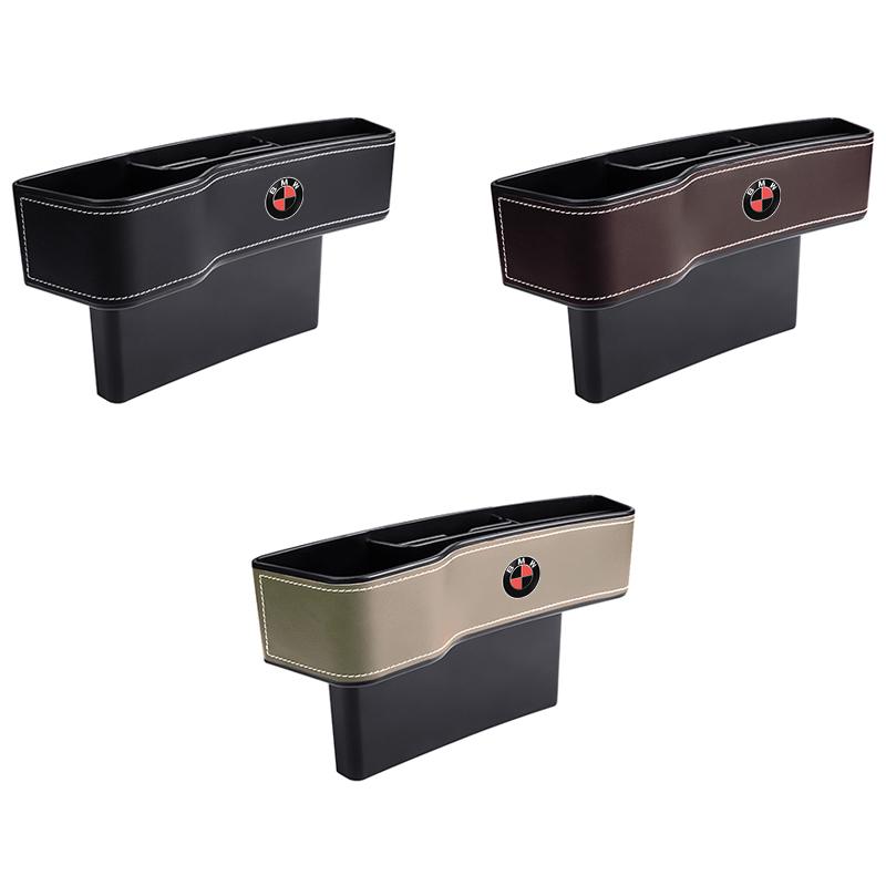 Car Sticker Leather Car Goods Seat Gap Storage Box Phone Keys Organizer For BMW 50th E39 E46 E90 E60 F10 F11 F20 F30 M 1 3 5 Ser