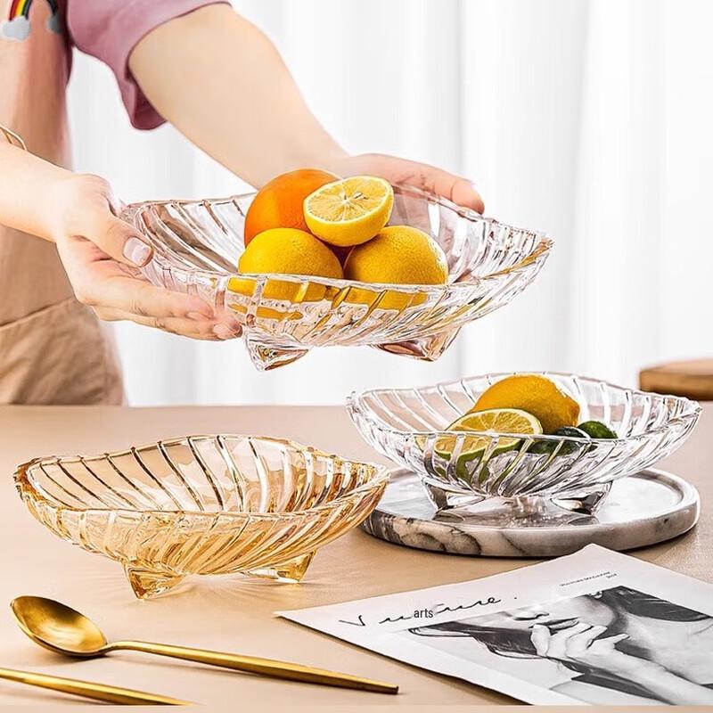 Flevance European Crystal Glass Fruit Plate