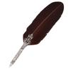 Vintage Feather Dip Pen Writing Calligraphy Quill Pen Set in Gift Box (Brown)