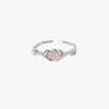 Copper Shaped Heart Adjustable Ring For Women With Vibrant Colorful Zircon Stones Design