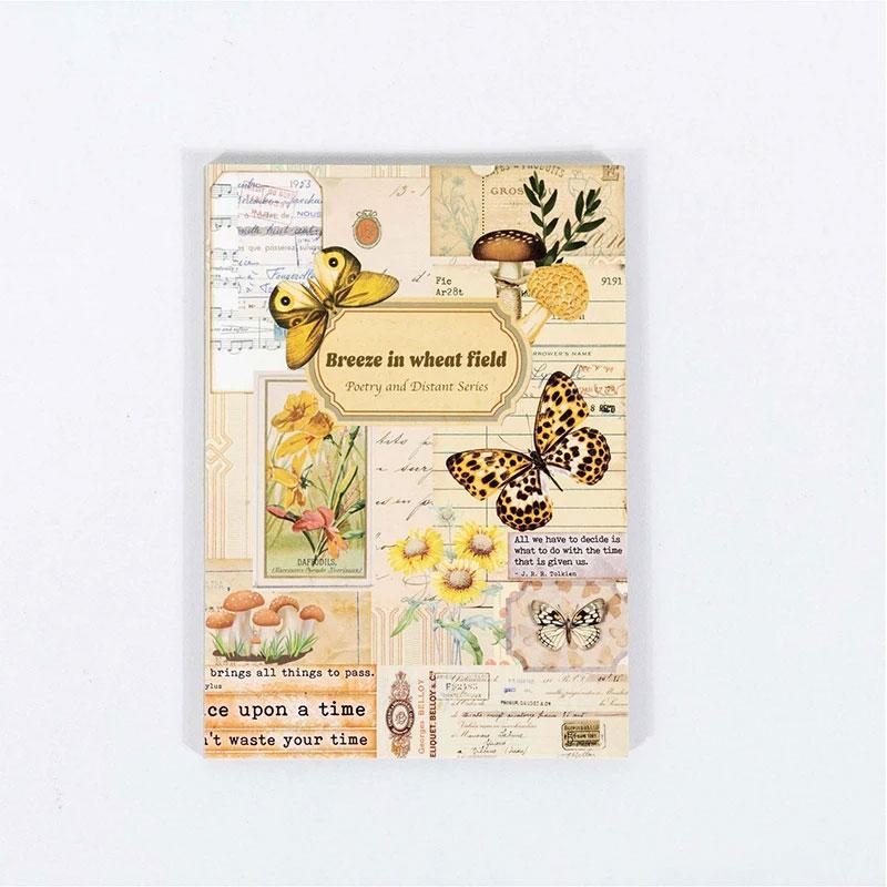 4 styles 20 pcs Poetry and Distant place series PET material stickers Junk Journal Supplies handmade Scrapbooking Material