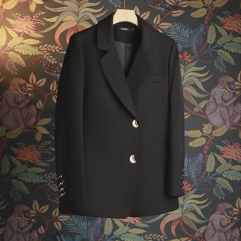 Women's Suit Jacket 2024: New Spring/Autumn Style, Casual & Unique Design with Slit
