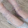 1 Pair Lovely Star Moon Lace Thin Socks Mesh Fishnet Elasticity Mid Stockings Breathable