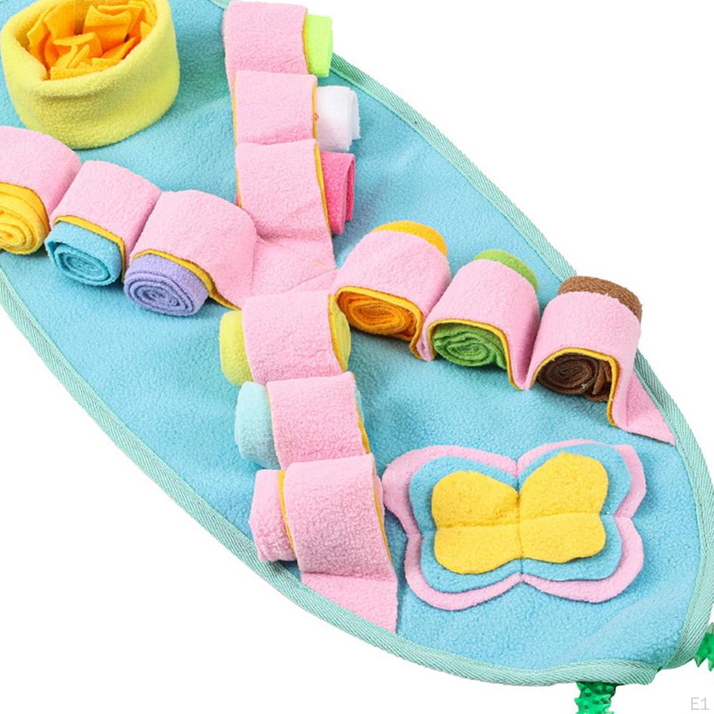 Pet Foraging Mat Portable with Buckle Enrichment Toy Slow Feeder Interactive Feeding Dog