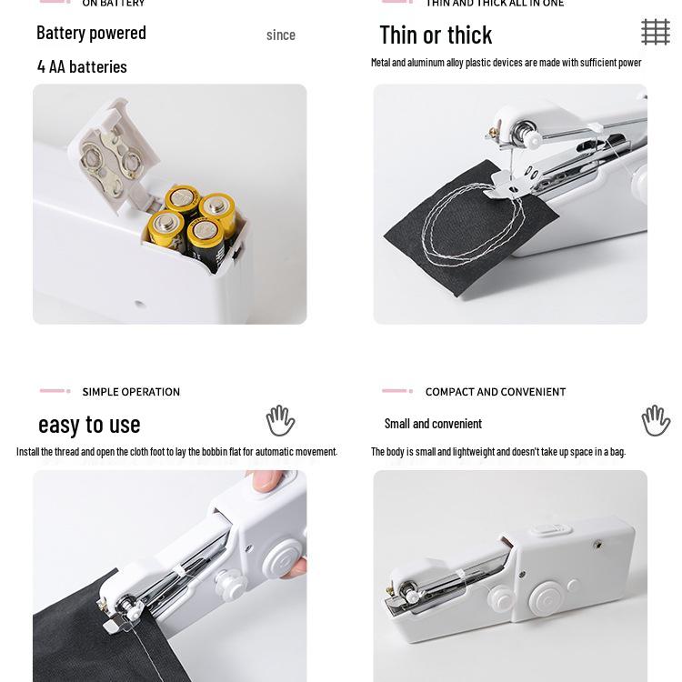Przenośna ręczna elektryczna maszyna do szycia: Wielofunkcyjne Mini Owerlokowe Narzędzie Krawieckie do Domowych Projektów DIY