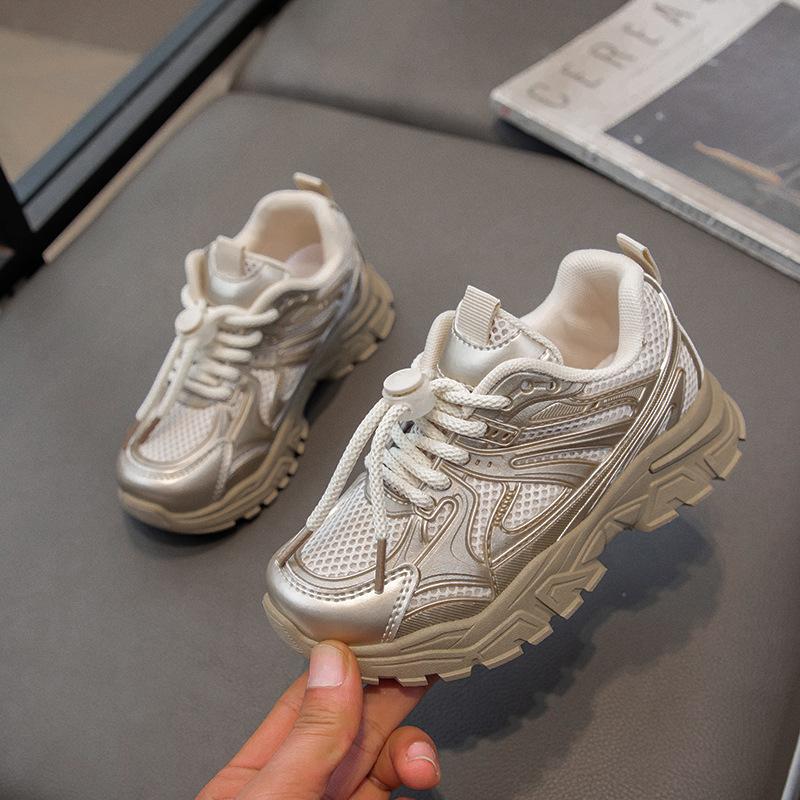 Children's sports shoes Boys' shoes Spring and autumn mesh breathable children's shoes Girls' dad shoes Soft-soled casual running shoes