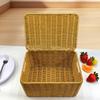 Handmade Imitation Rattan Storage Basket for Organizing Clothes, Snacks, Toys, and Books In Living Room - Large Capacity.