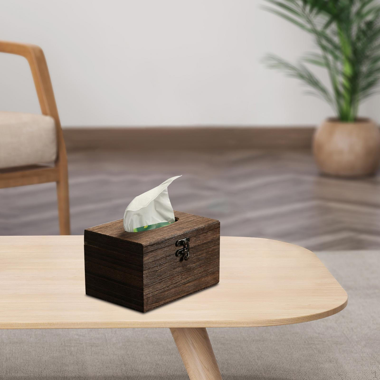 

Элегантный деревянный держатель для коробок с салфетками для дома и офиса 22cmx12cmx10cm