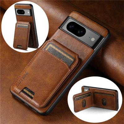 For Magsafe Flip Leather Wallet Card Case Google Pixel 9 Pro XL 8Pro 7A 6 Pro Shockproof Card Holder Pocket Cover Cases