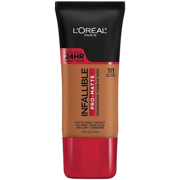 L Oreal Paris Infallible Pro-Matte Foundation, 111 Soft Sable, 1 fl. oz.