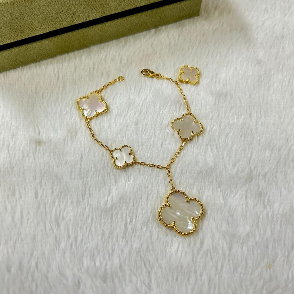 Four-leaf Clover and Five-flower Bracelet Non-fading Luxury Mother-of-pearl Bracelet