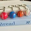 Unique Sports Keychain Resin Football Basketball Volleyball Charm Creative Decoration Gift For Coaches Players Fan