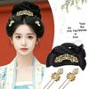 Ancient Style Hanfu Wig Bun with Full Hair Strand Updo Hairstyle Headwear Set