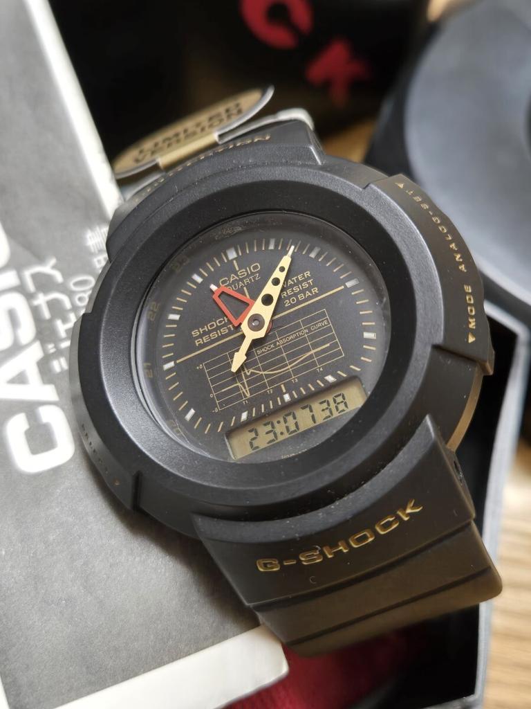 CASIO 1993 First Generation Analog Graph A Reliable with, One Release, G-SHOCK AW-500G-1E.