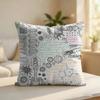 Chemistry Printed Pattern Cushion Cover Silky Short Plush Invisible Zipper Dustproof Sofa Pillow Case For Home Decor