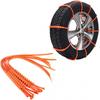 Low Temperature Resistant 10 Pcs/Set Reusable Tire Chains, Easy to Install Wheel Chains, Orange Colour for Car Truck Snow Chains Car Snow Chains for