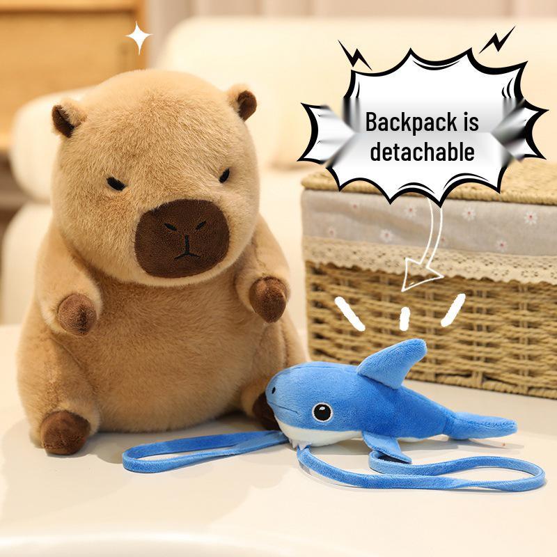 Capybara Plush Toy Hat Backpack - Adorable Gift for Girls