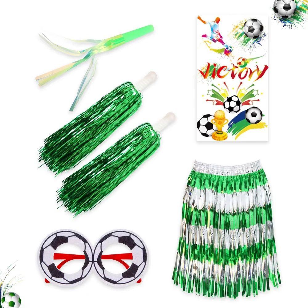 Football Theme Soccer Fan Costume Supplies Set Cheerleading Gear Set Stage Performance Show