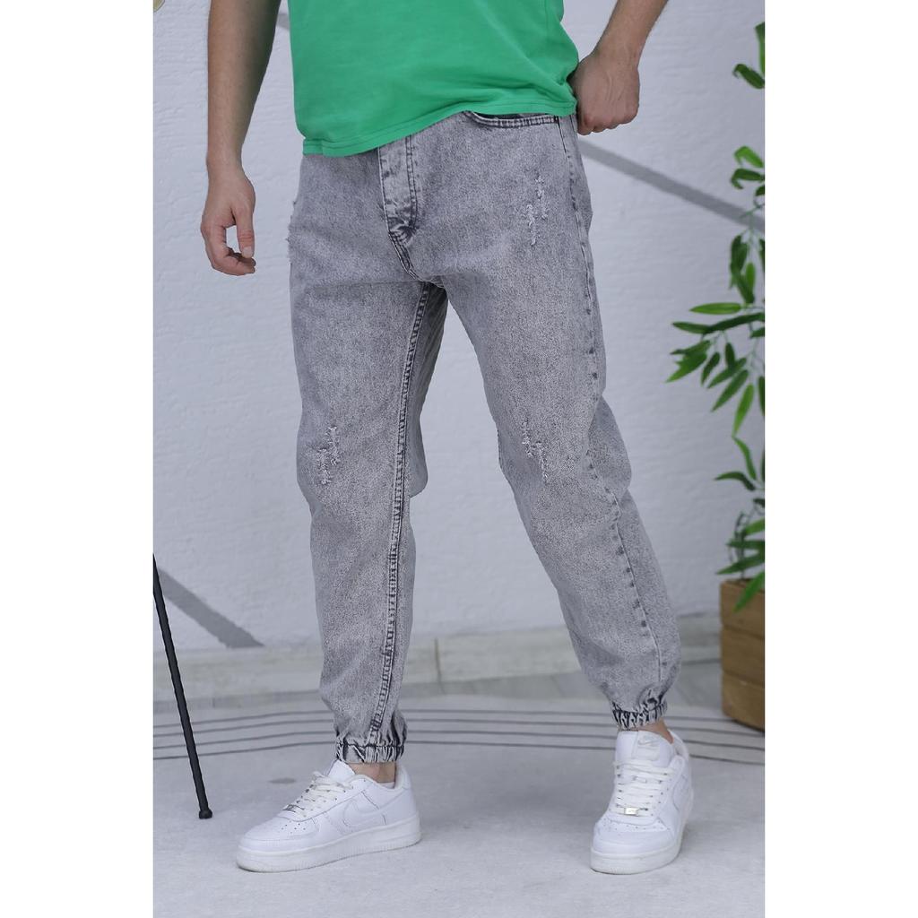 Men's Jeans With Elastic Cuffs, Boyfiren Jeans Pnt. 646