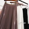 Double-Sided Mesh Beaded Pleated A-Line Bowknot Skirt - Slimming Summer 2025 Style