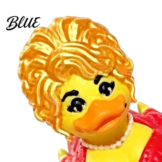 Charming Duck Statue for Home Cute Figurine, Memorial Music Lovers, Miniature Display Novelty Collectible Desktop Car Decor Yellow Figurine