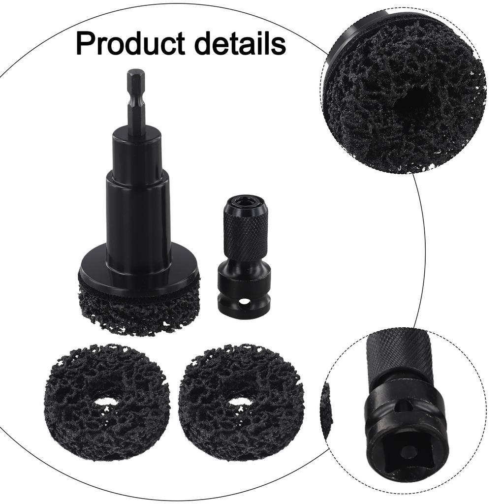 Wheel Hub Rust Removal Tool Set with Multiple Grinding Heads for Maintenance