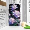 Luxurious White Peony Flower Pattern Phone Case for Samsung Galaxy S25 S24+ S23 Ultra S22 Plus S20 S21 FE M53 M34 5G Soft Covers
