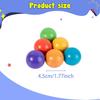 6Pcs Rainbow Wooden Balls Learning Materials Matching Games Early Educational Color Sorting Counting