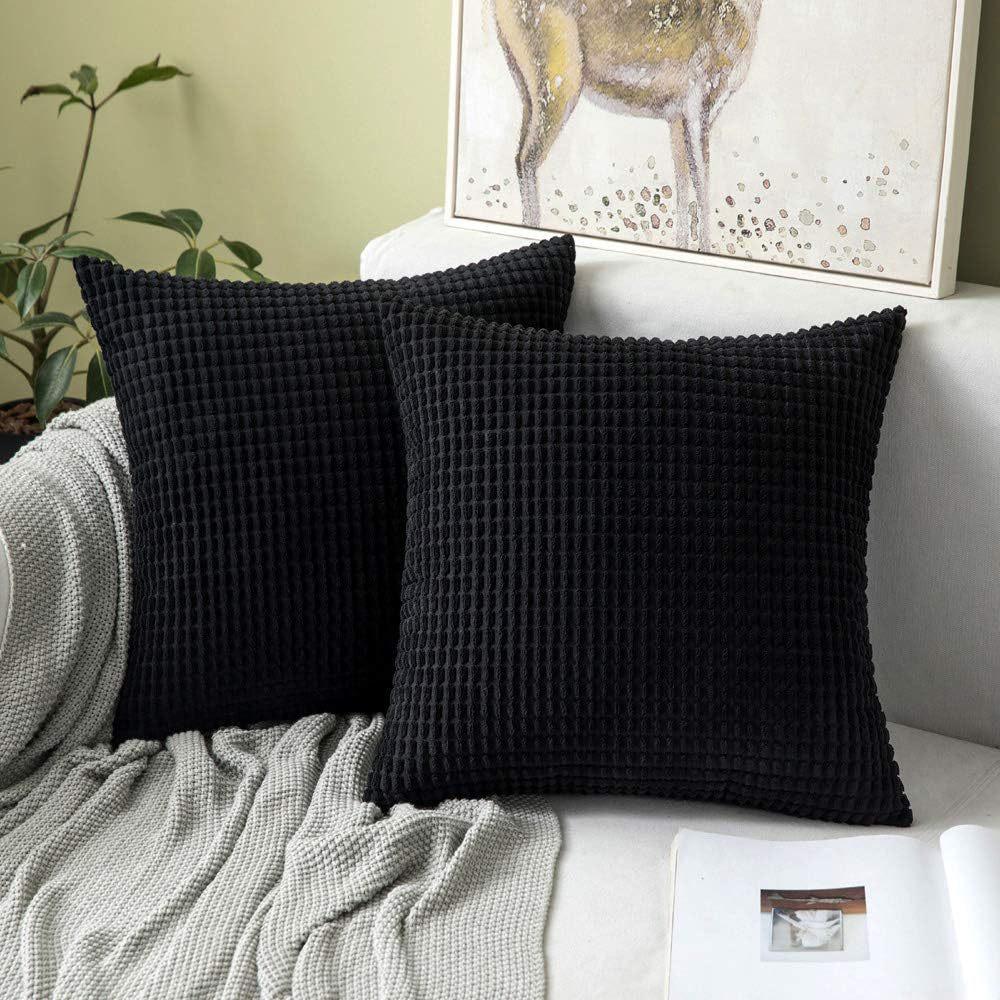 Nordic Corduroy Throw Pillow - Modern Sofa Cushion with Corn Kernel Design