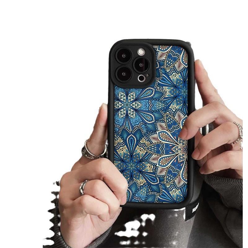 Retro totem for 16promax iPhone case iPhone15 anti-drop 14Pro creative 13 art 11X