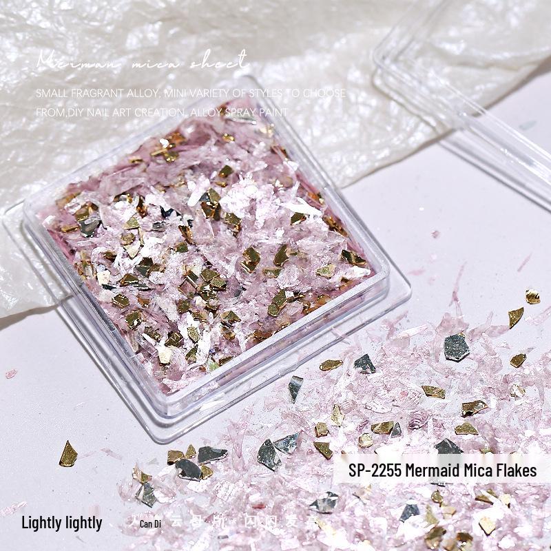 

Русалочьи переливающиеся ультратонкие мика хлопья для нейл-арта