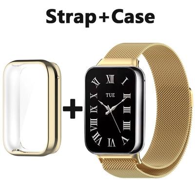 Metalowy pasek + etui TPU dla Xiaomi MI Band 9Pro 9 Pro pasek do zegarka Magnetyczny pasek na nadgarstek ze stali nierdzewnej miękkie etui ochronne Osłona