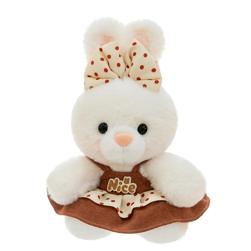 Time Family Plaid Rabbit Plush Toy Youth Couple Bear Grabbing Doll Wedding Throwing